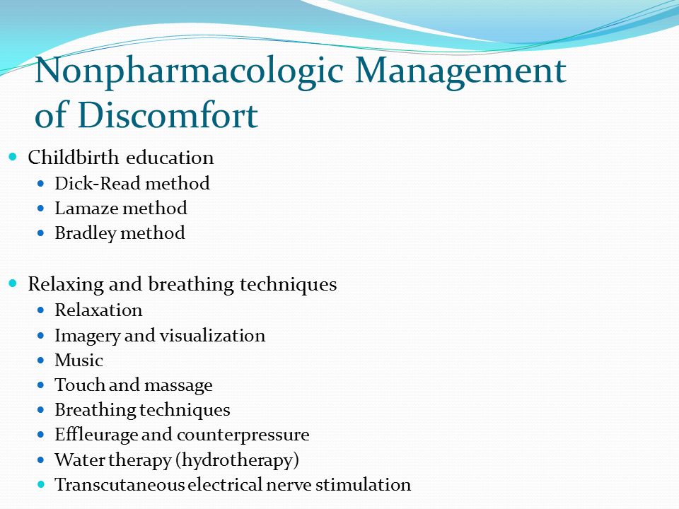 Nonpharmacologic Management of Discomfort