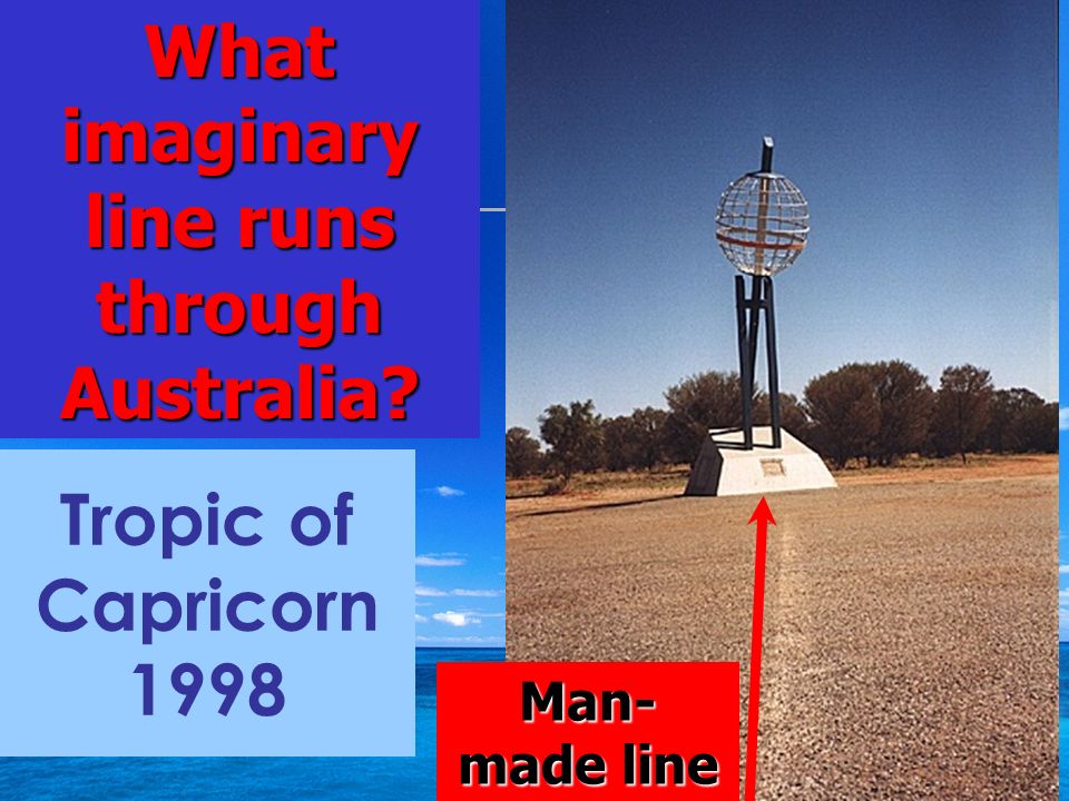 What imaginary line runs through Australia