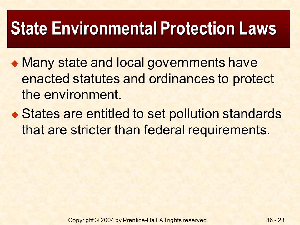 State Environmental Protection Laws