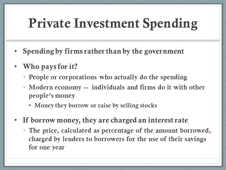 Private Investment Spending