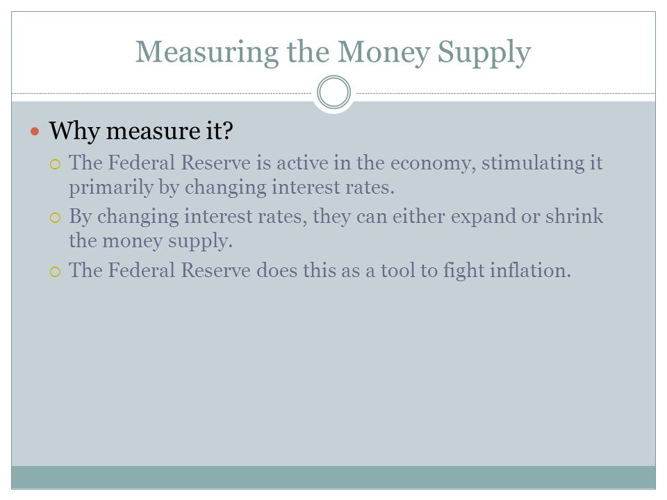 Measuring the Money Supply