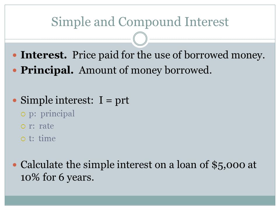 Simple and Compound Interest
