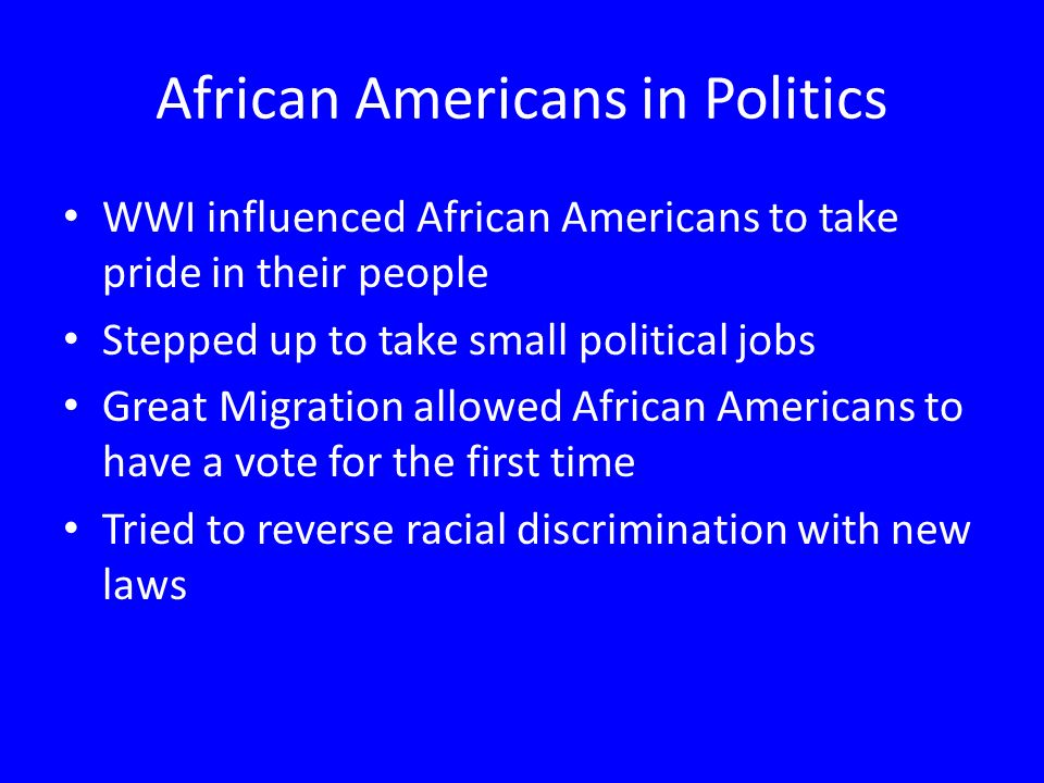African Americans in Politics