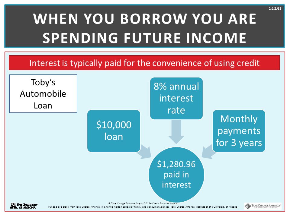 When you Borrow You are Spending Future Income