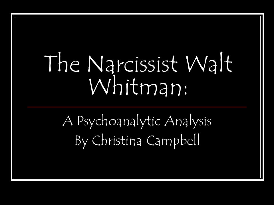 The Narcissist Walt Whitman Ppt Video Online Download