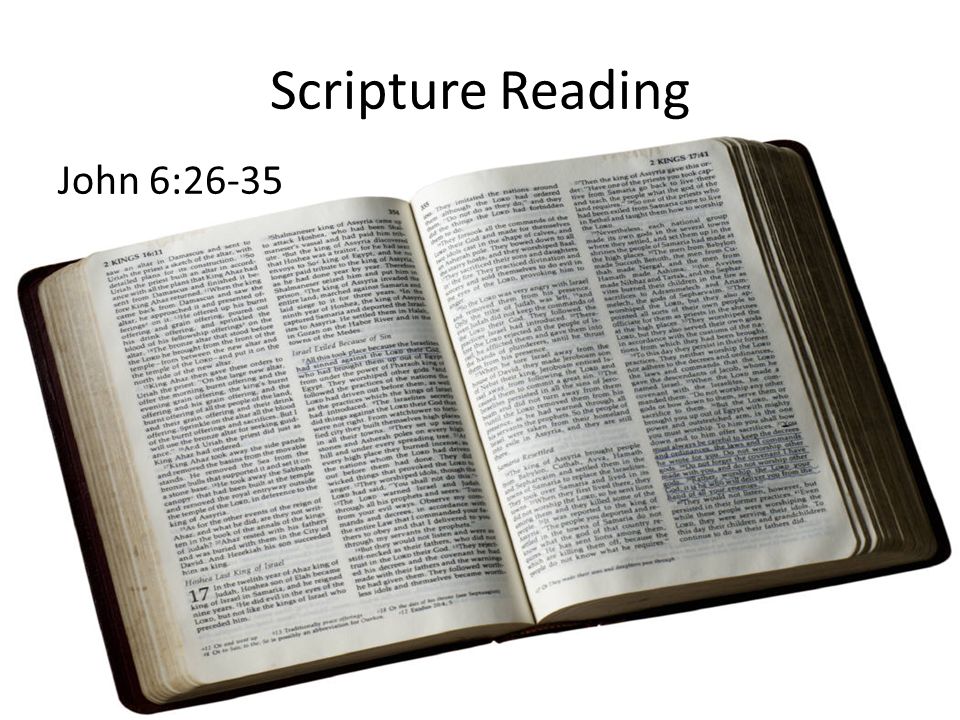 Scripture Reading John 6:26-35