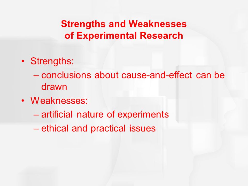 Strengths and Weaknesses of Experimental Research