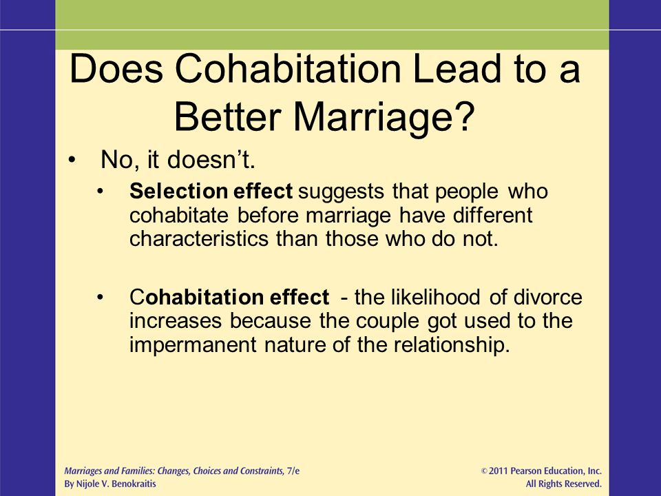 Does Cohabitation Lead to a Better Marriage