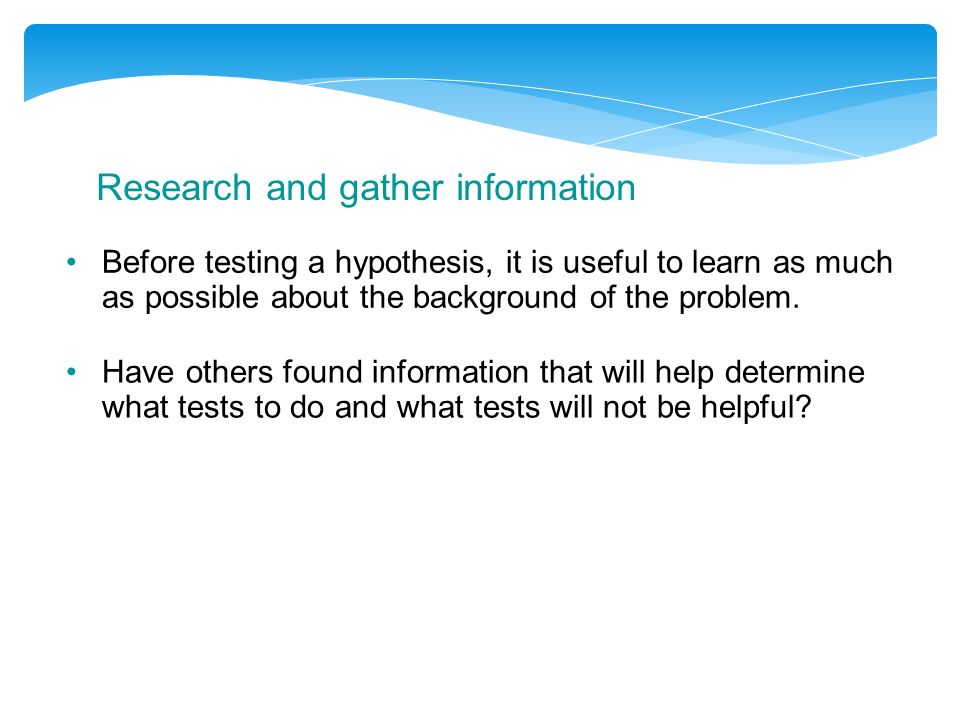 Research and gather information