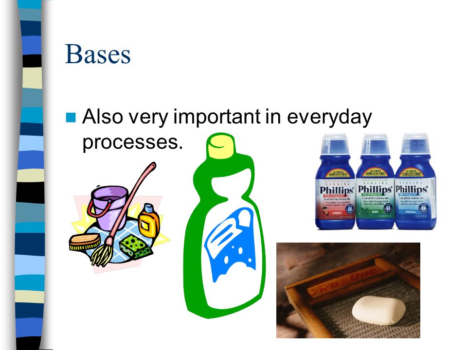 Bases Also very important in everyday processes.
