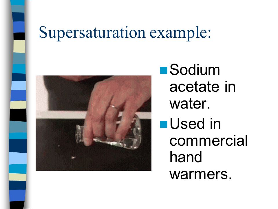 Supersaturation example: