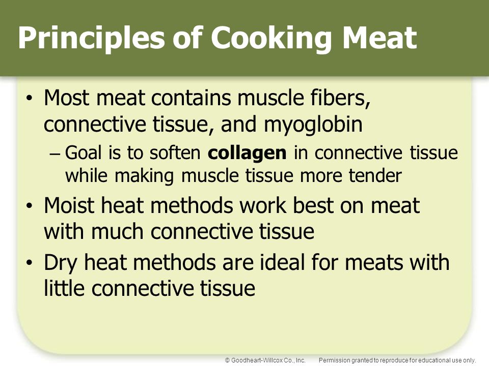 Principles of Cooking Meat