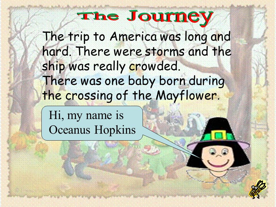 The Journey The trip to America was long and hard. There were storms and the ship was really crowded.