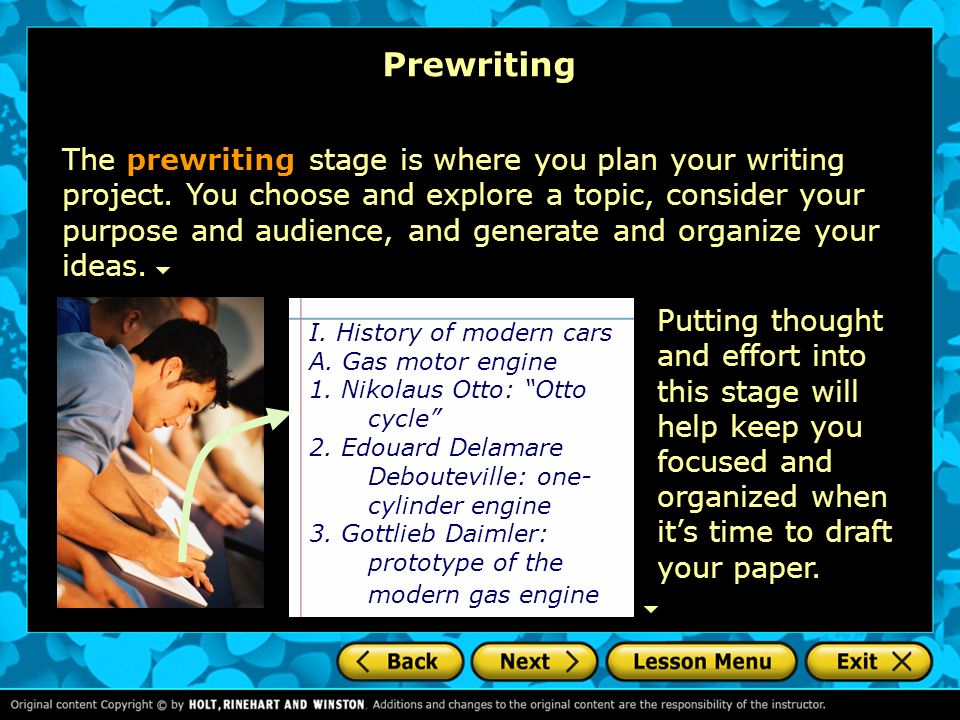 Prewriting
