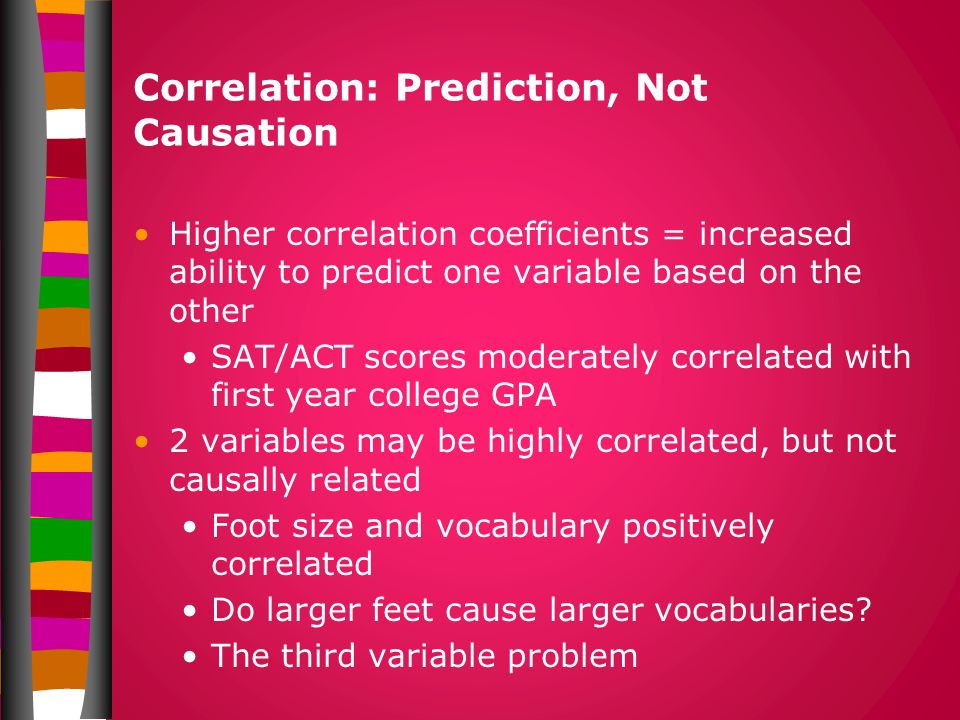 Correlation: Prediction, Not Causation