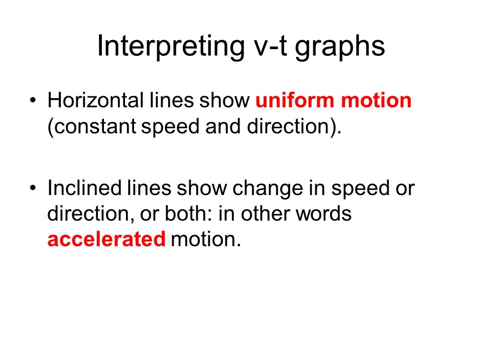 Interpreting v-t graphs
