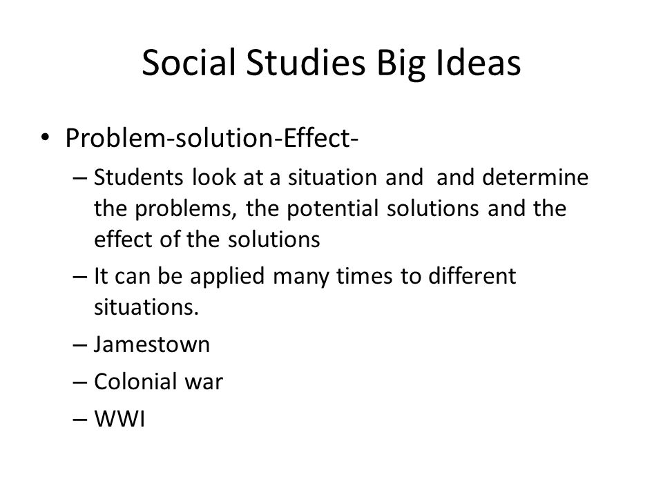 Social Studies Big Ideas