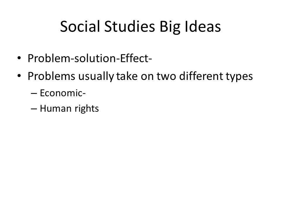 Social Studies Big Ideas