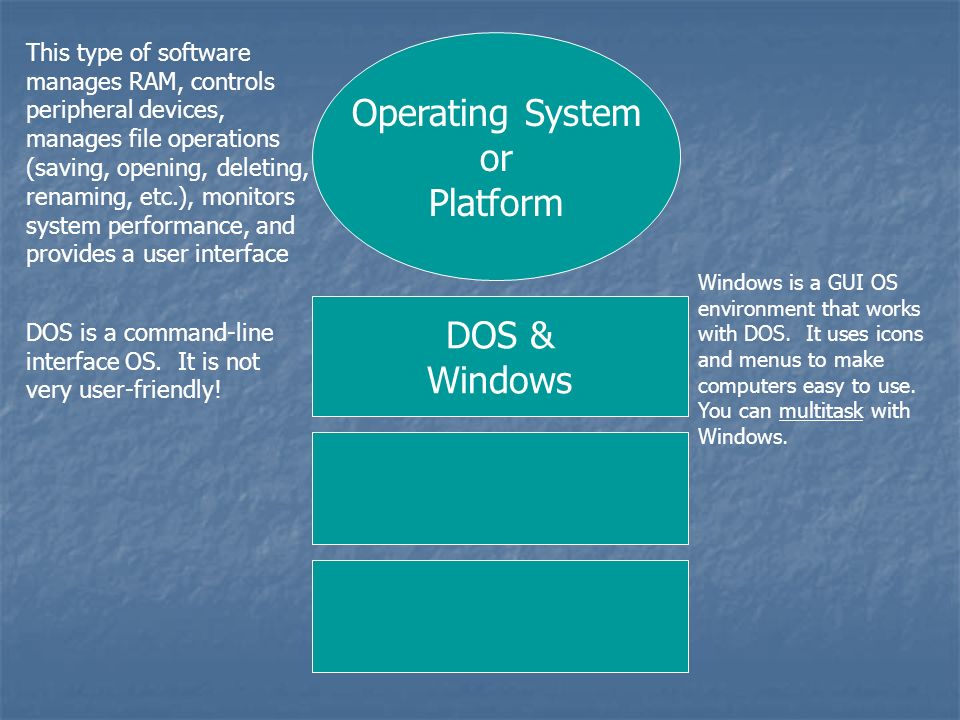 Operating System or Platform DOS & Windows