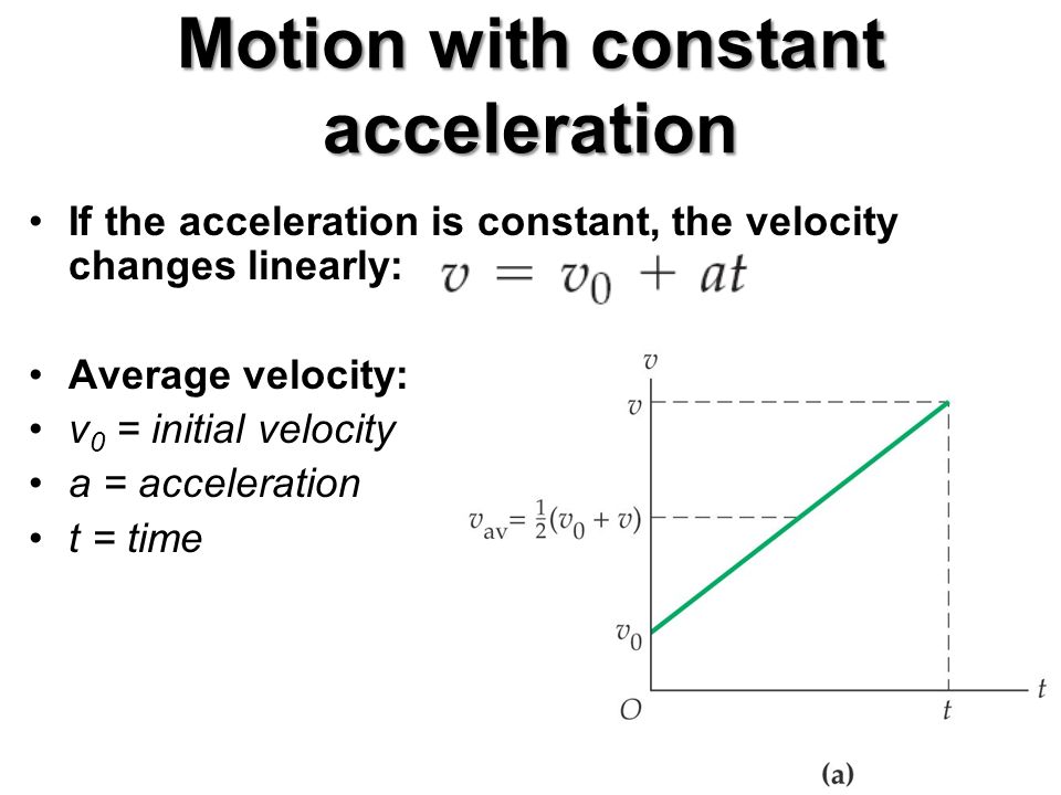 Motion with constant acceleration