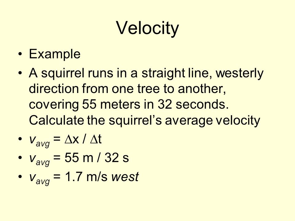 Velocity Example.