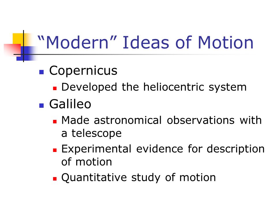 Modern Ideas of Motion