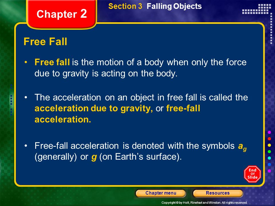 Section 3 Falling Objects