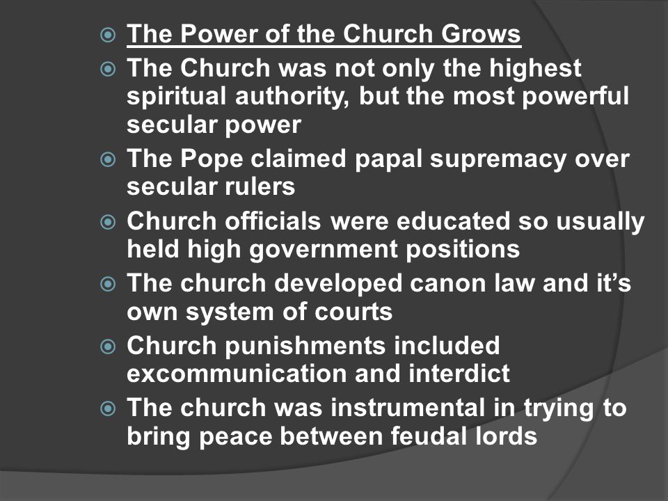 The Power of the Church Grows