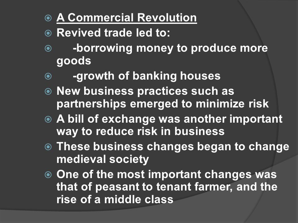 A Commercial Revolution