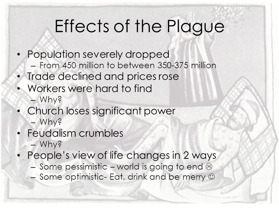 Effects of the Plague Population severely dropped
