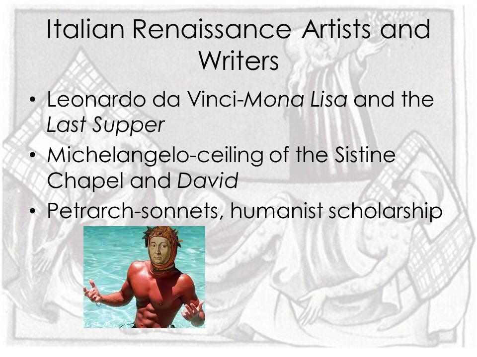 Italian Renaissance Artists and Writers