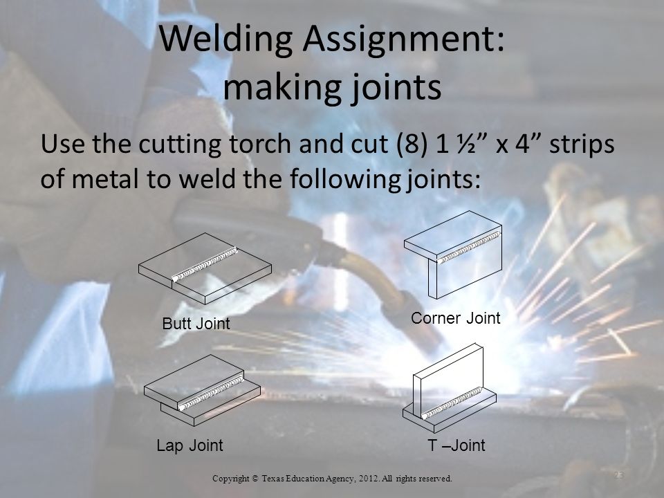 Welding Assignment: making joints