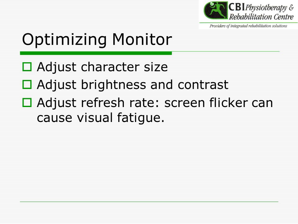 Optimizing Monitor Adjust character size