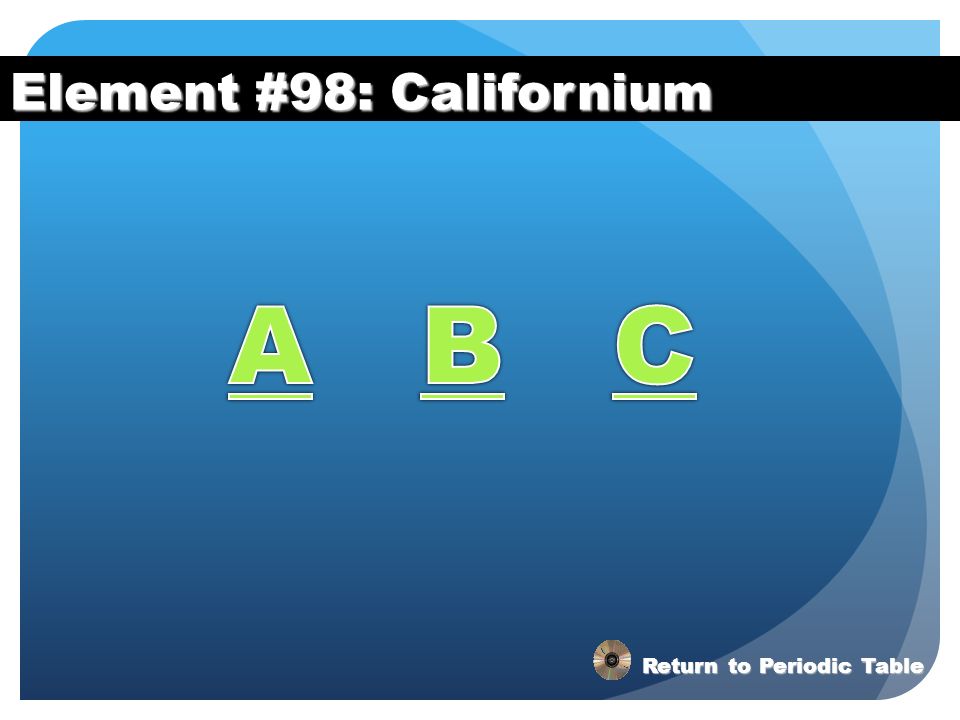 Element #98: Californium
