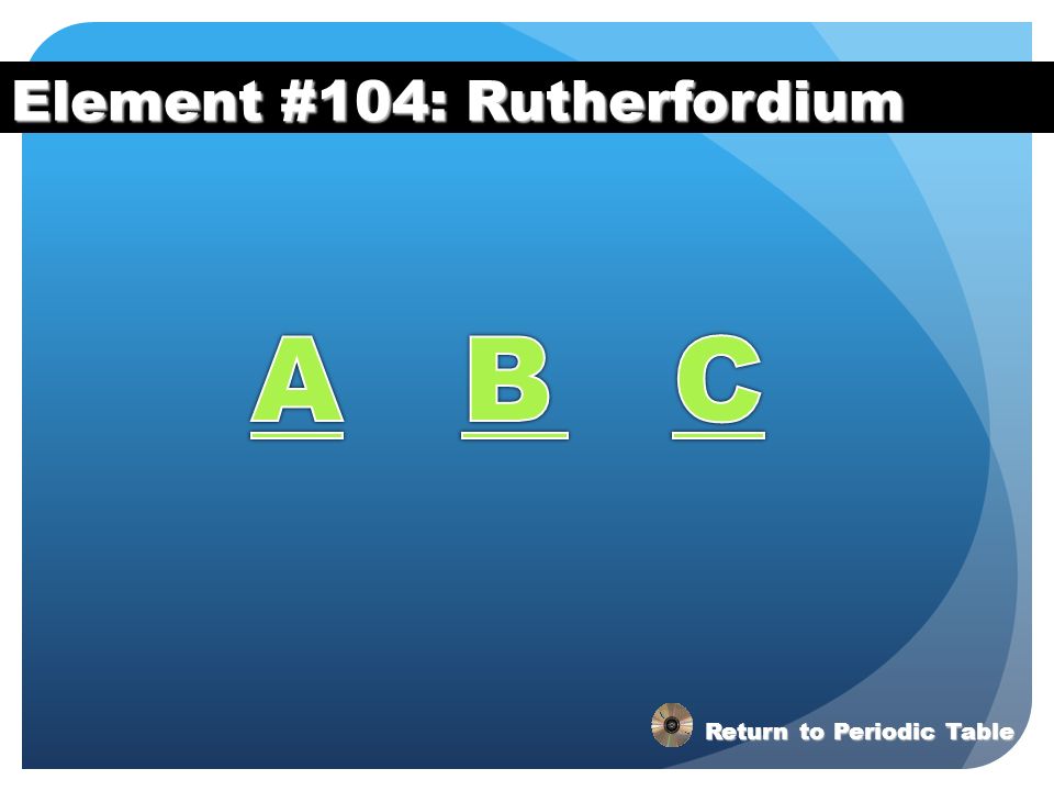 Element #104: Rutherfordium