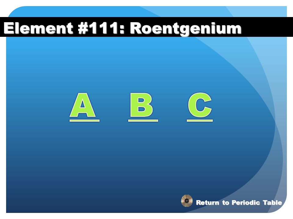 Element #111: Roentgenium