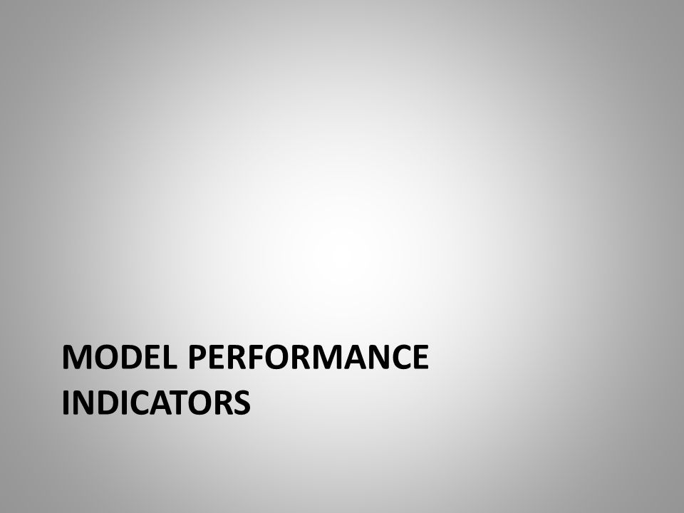 Model Performance indicators