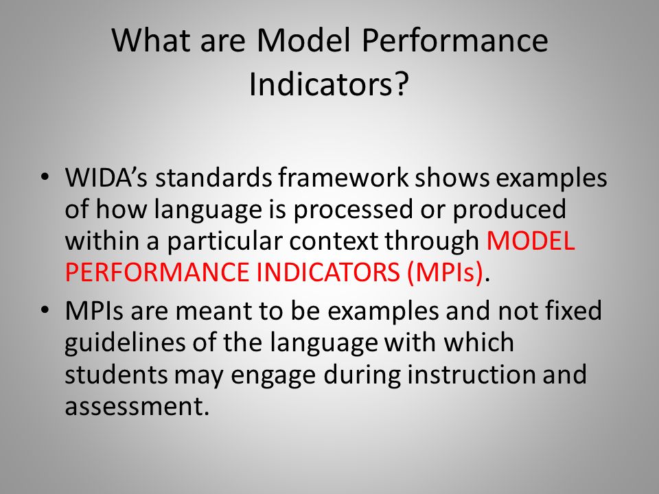 What are Model Performance Indicators