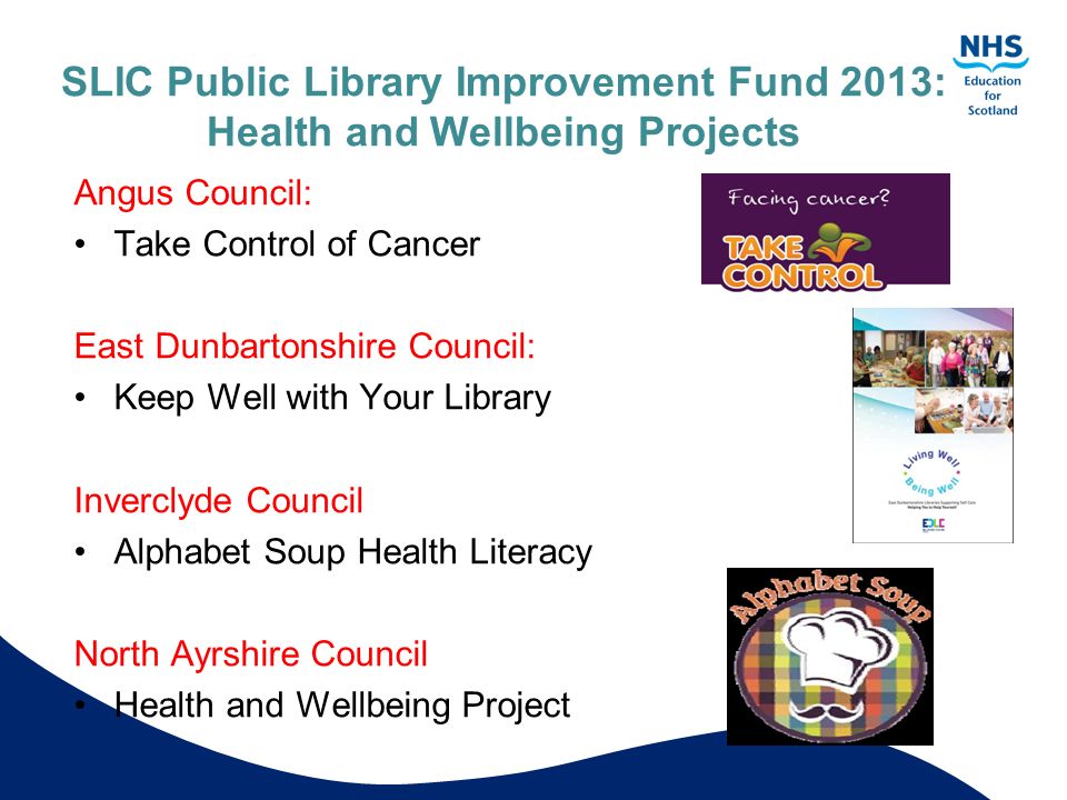 SLIC Public Library Improvement Fund 2013: Health and Wellbeing Projects