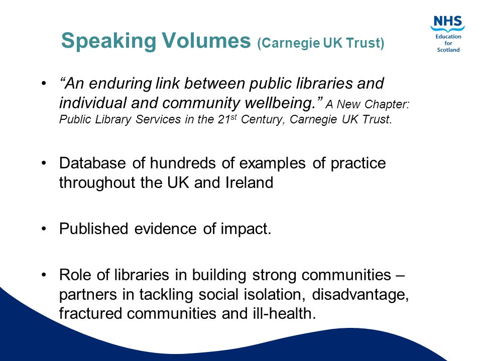 Speaking Volumes (Carnegie UK Trust)