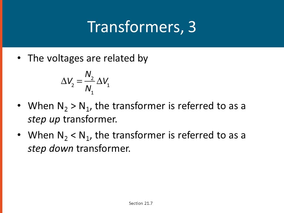 Transformers, 3 The voltages are related by