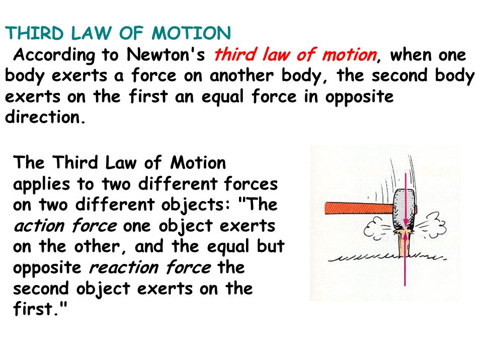 THIRD LAW OF MOTION
