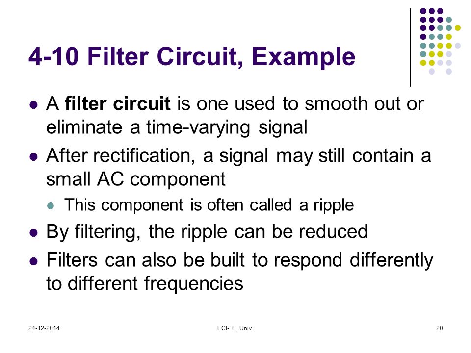 4-10 Filter Circuit, Example