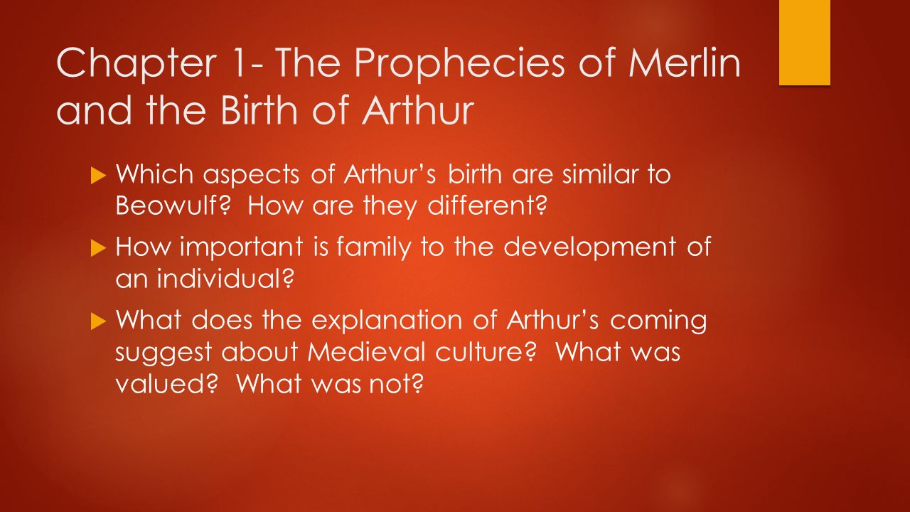 Chapter 1- The Prophecies of Merlin and the Birth of Arthur
