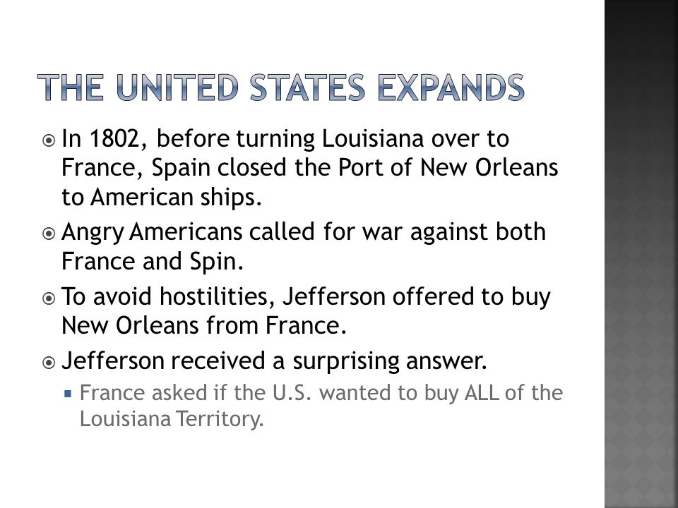 The United States Expands