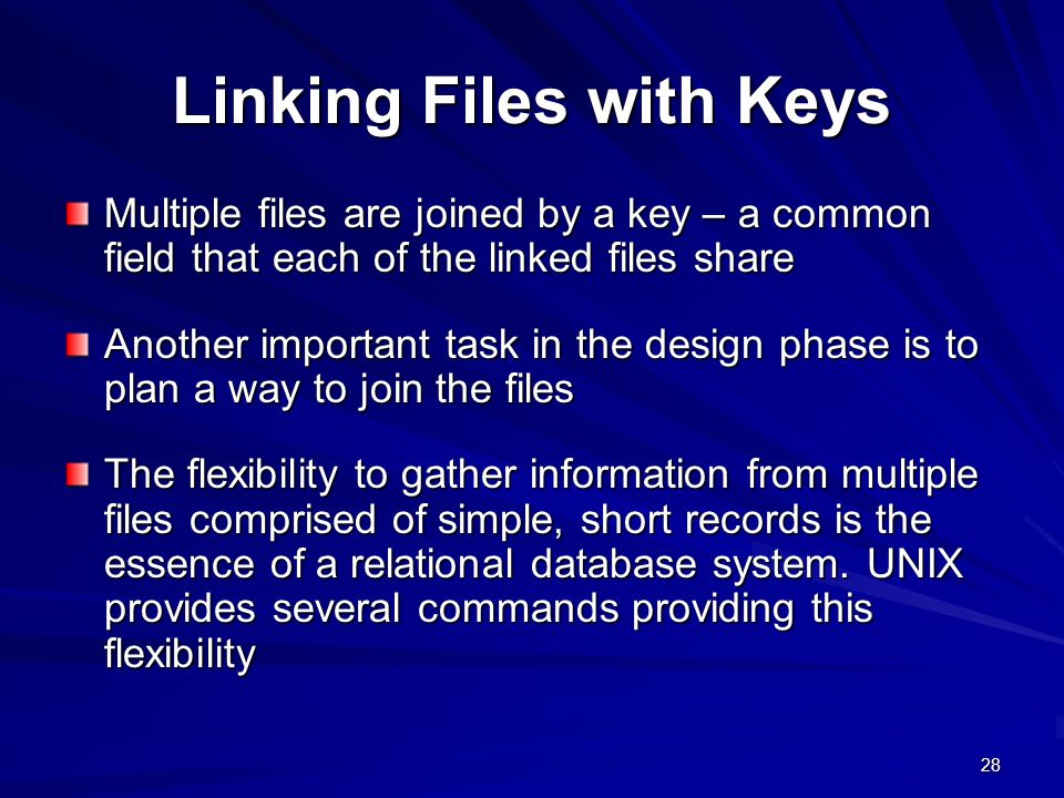 Linking Files with Keys