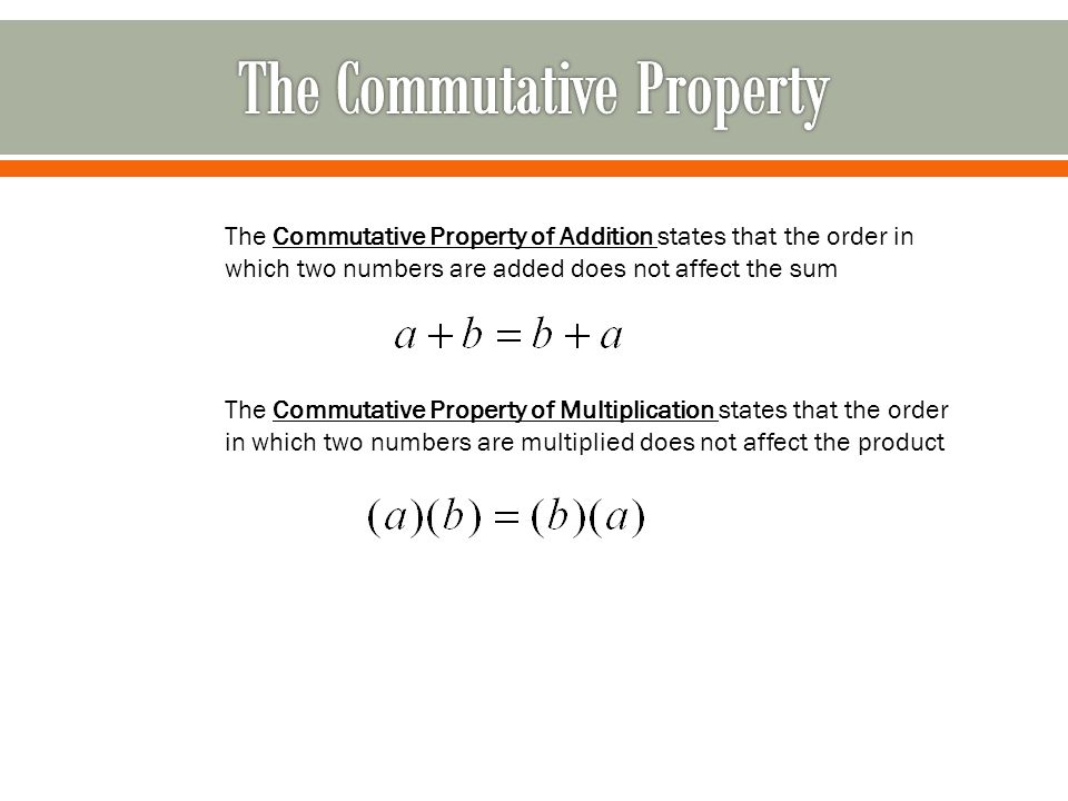 The Commutative Property