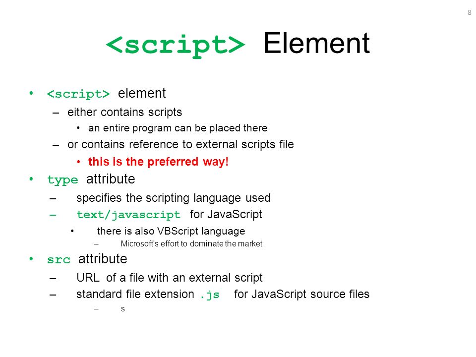 <script> Element