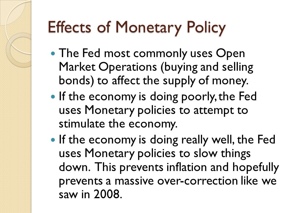 Effects of Monetary Policy