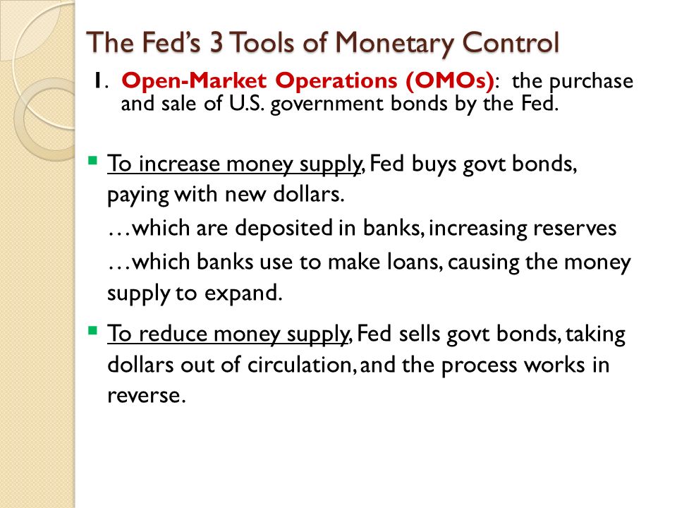The Fed’s 3 Tools of Monetary Control